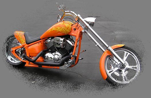 Pacific Coast Star's "Orange County Crush" Yamaha V Star 1100