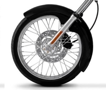 Yamaha Raider Baron Black Jack Front Fender on bike BA-9190-00