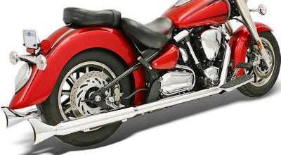 Yamaha Road Star True Dual Fishtail Exhaust Pipes Bassani