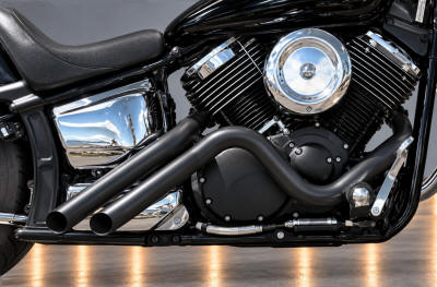 Yamaha V Star 1100 / Drag Star Curburner Exhaust Slash Series