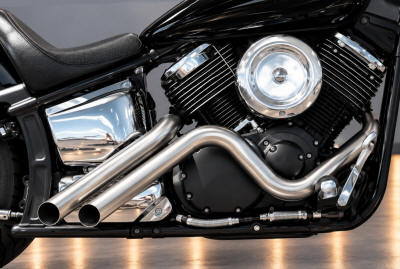 Yamaha V Star 1100 / Drag Star Curburner Exhaust Slash Series