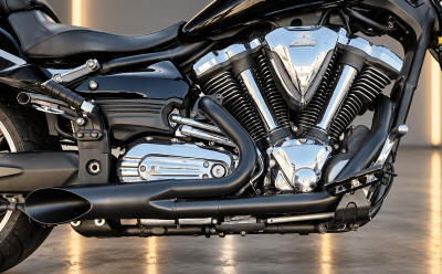Yamaha Raider Roadster Exhaust Black