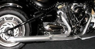 Yamaha Road Star / Wild Star Monster Pro Exhaust Vertical CeramiKrome 