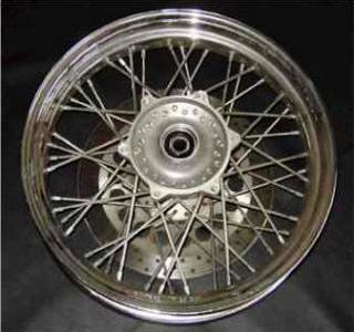 Yamaha V Star 1100 / Wild Star CHROME SPOKE WHEEL EXCHANGE before