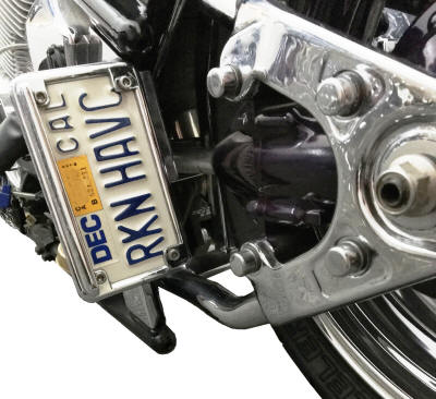 Yamaha V Star 1100 / Drag Star Chrome Side License Plate Mount