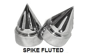V Star 1100 Spike Rear Axle Bolt Covers Fluted